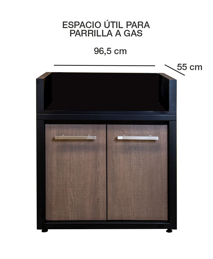Pack Parrilla Carbón + Horno Ahumador + Modulo Para Parrilla Gas (MELAMINA)