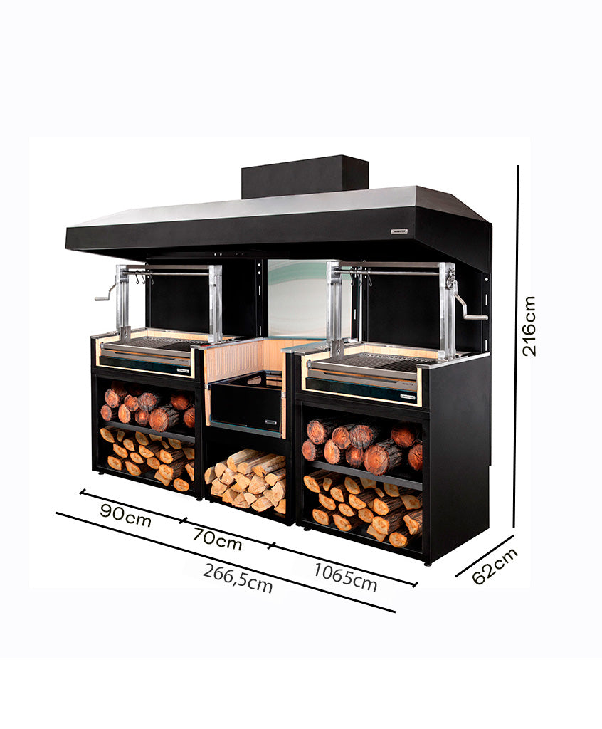 Doble Módulo Carbón + Brasero (Sale)