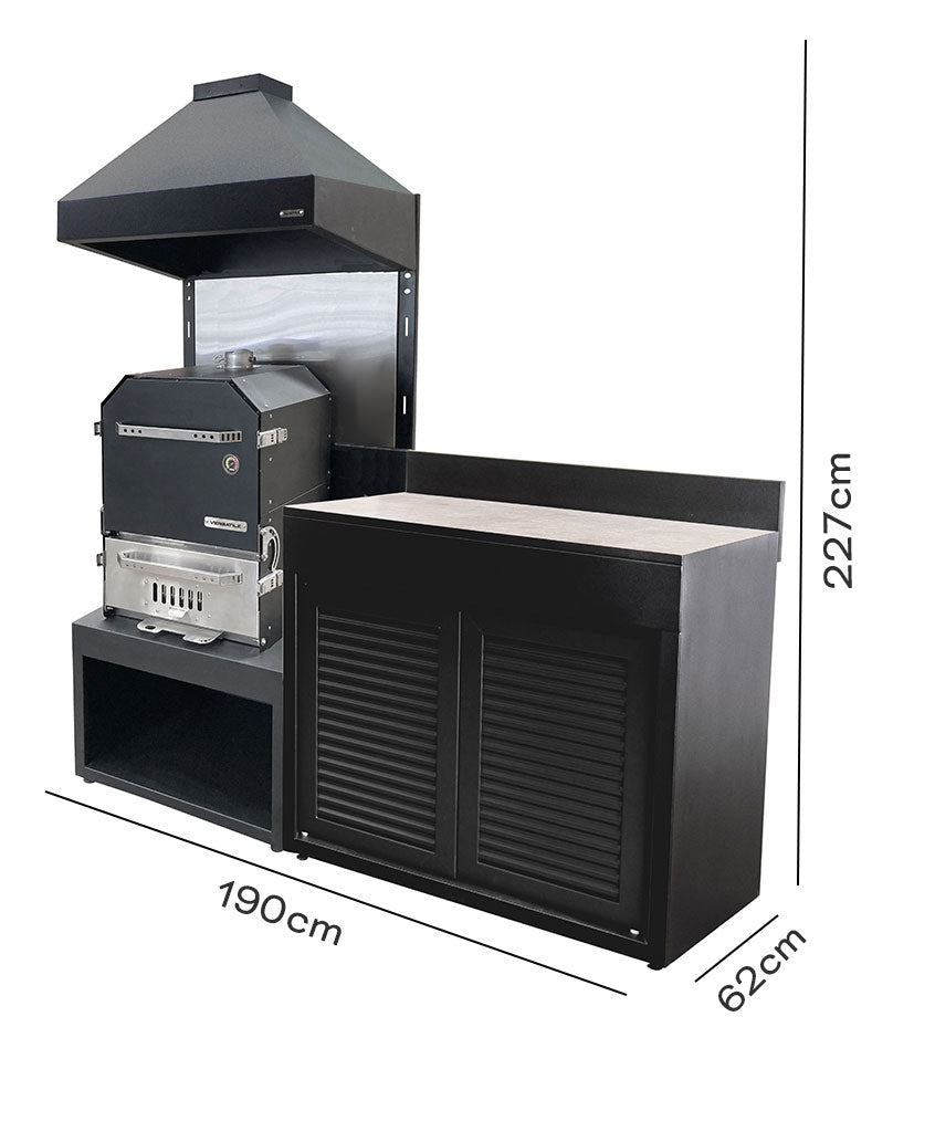 Módulo con Horno + Módulo Base 1200 y opcional Lavacopas