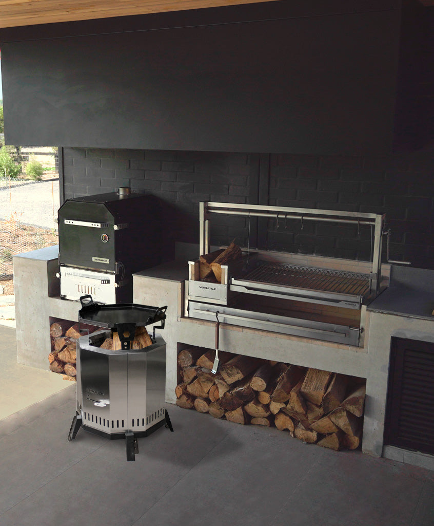 Pack Parrilla Empotrable + Horno Multifunción + Brasero + Base + Plancha
