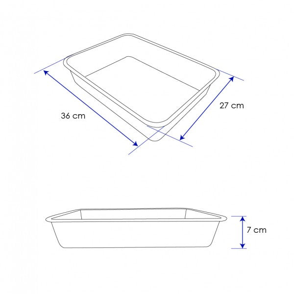 Azafate Acero Inox 36x27x5,7 cm