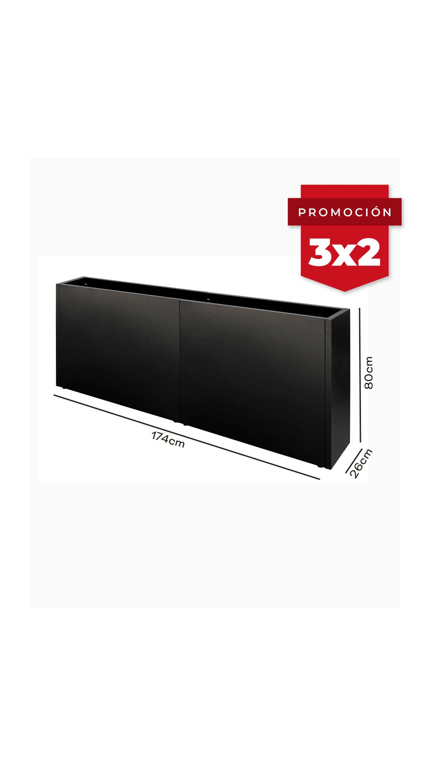 Jardinera  Slim metal Grow 26-80 (Sale)