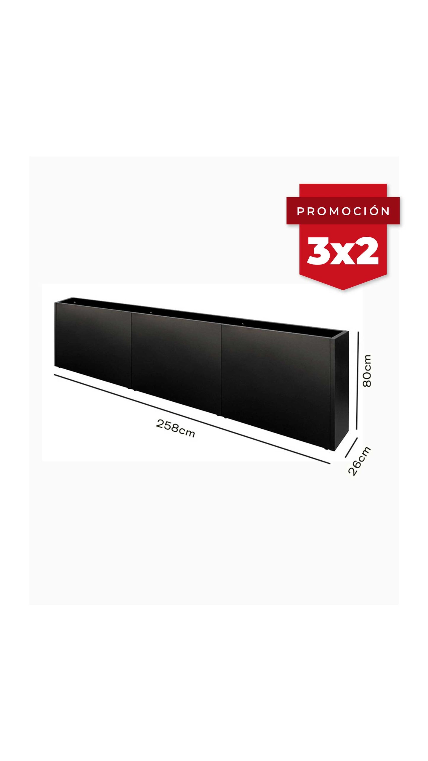 Jardinera  Slim metal Grow 26-80 (Sale)