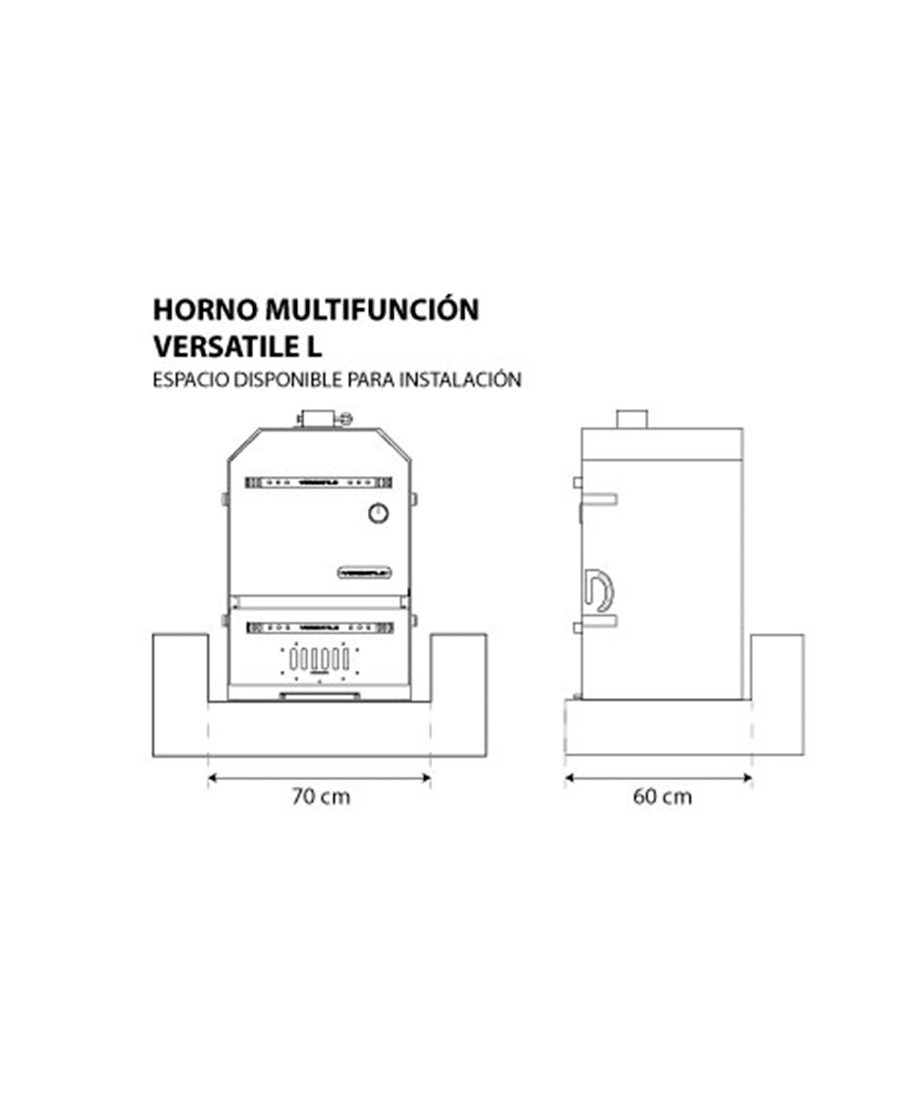 Horno Brasas Inox L 5 unidades disponible