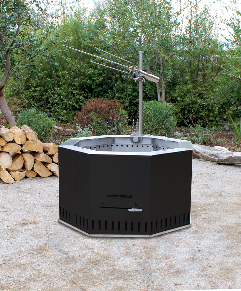 Fogón LLAIMA BLACK + Asador o Spiedo