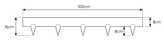 Pack 10 mt - Solerilla Acero Negra 8 CM