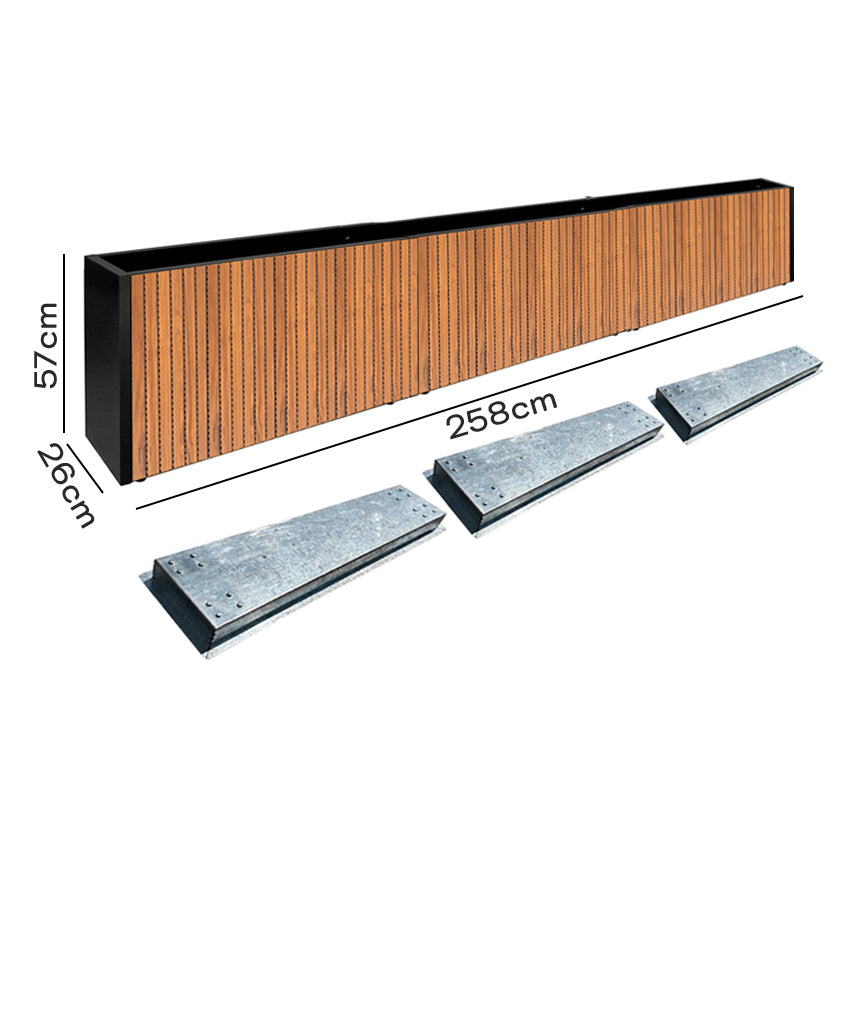 Pack Jardinera Slim 57 (Wall Panel) + Base Móvil