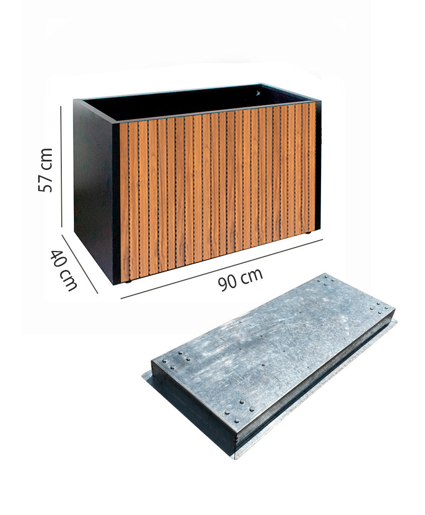 Pack Jardinera 57 (Wall Panel) + Base Móvil