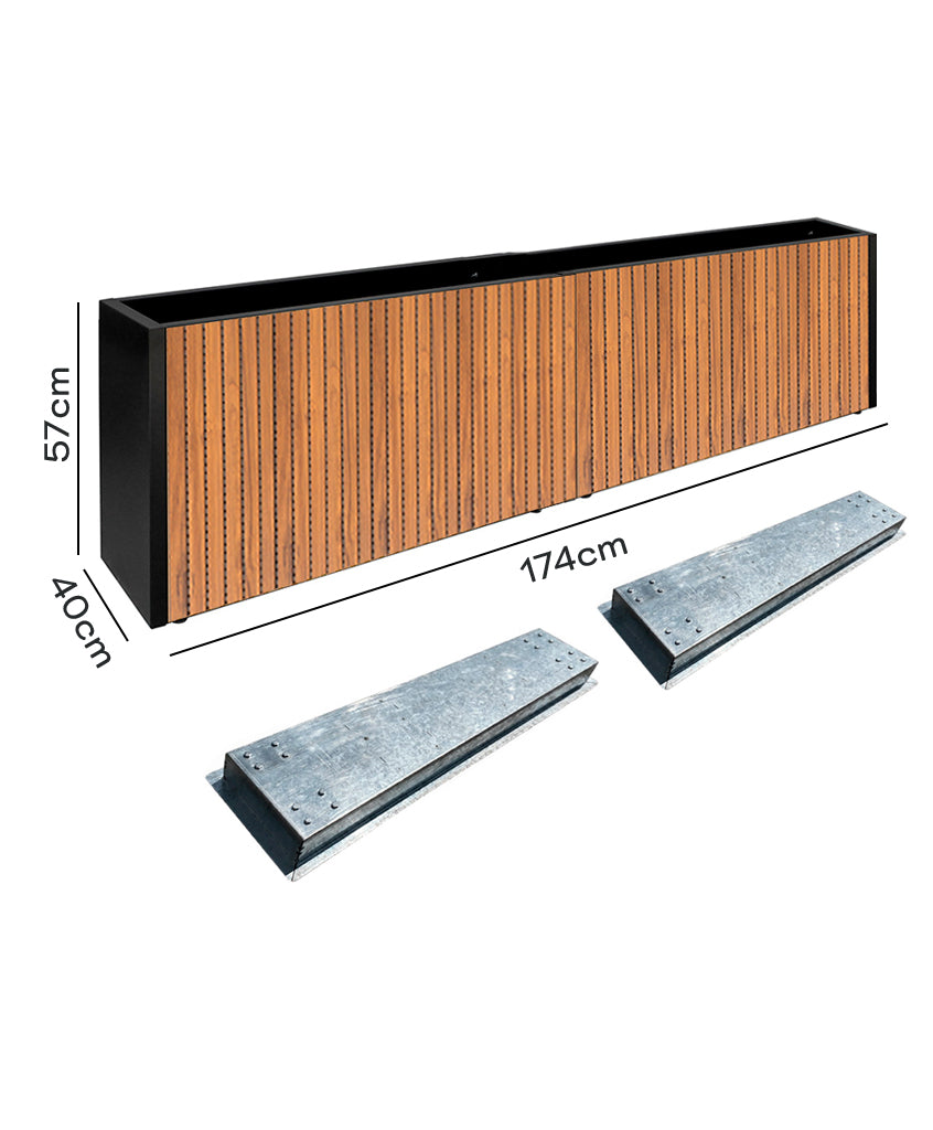 Pack Jardinera 57 (Wall Panel) + Base Móvil