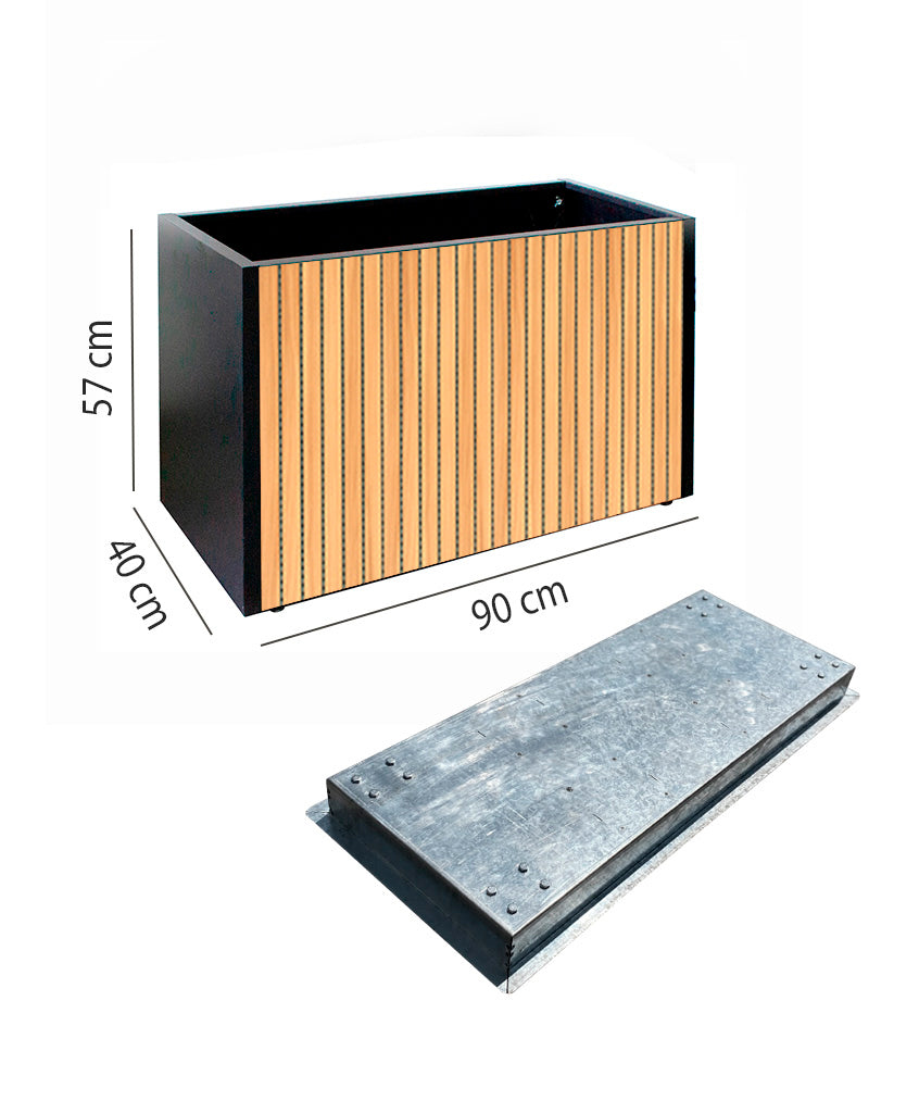Pack Jardinera 57 (Wall Panel) + Base Móvil