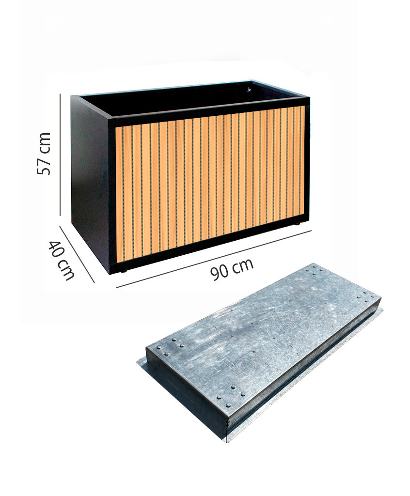 Pack Jardinera 57 (Wall Panel) + Base Móvil