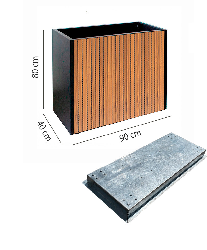 Pack Jardinera 80 (Wall Panel) + Base Móvil
