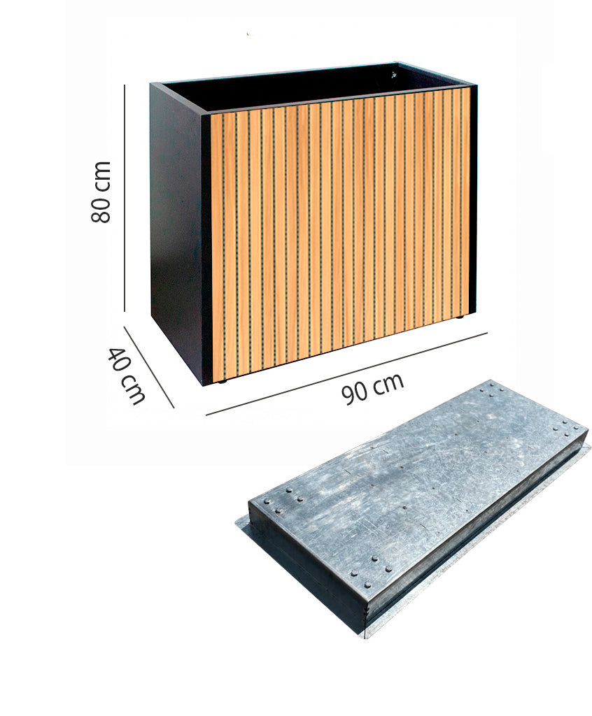 Pack Jardinera 80 (Wall Panel) + Base Móvil