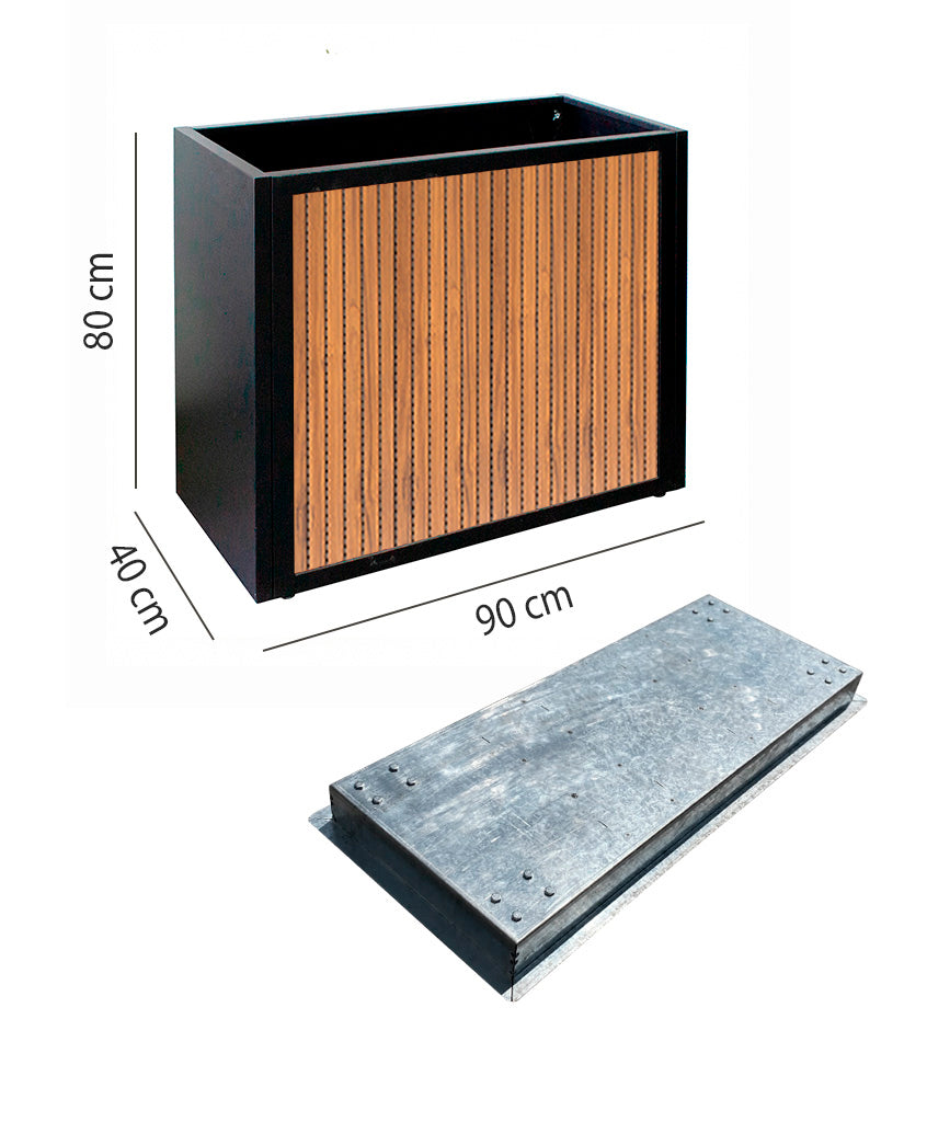 Pack Jardinera 80 (Wall Panel) + Base Móvil