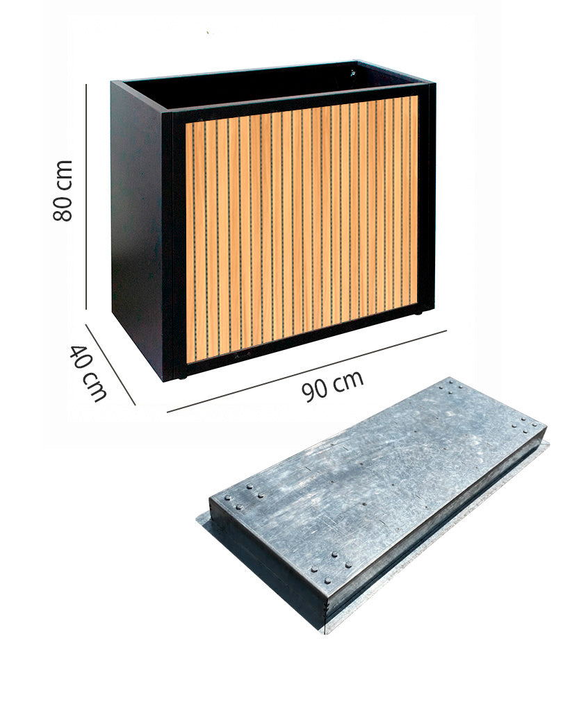 Pack Jardinera 80 (Wall Panel) + Base Móvil