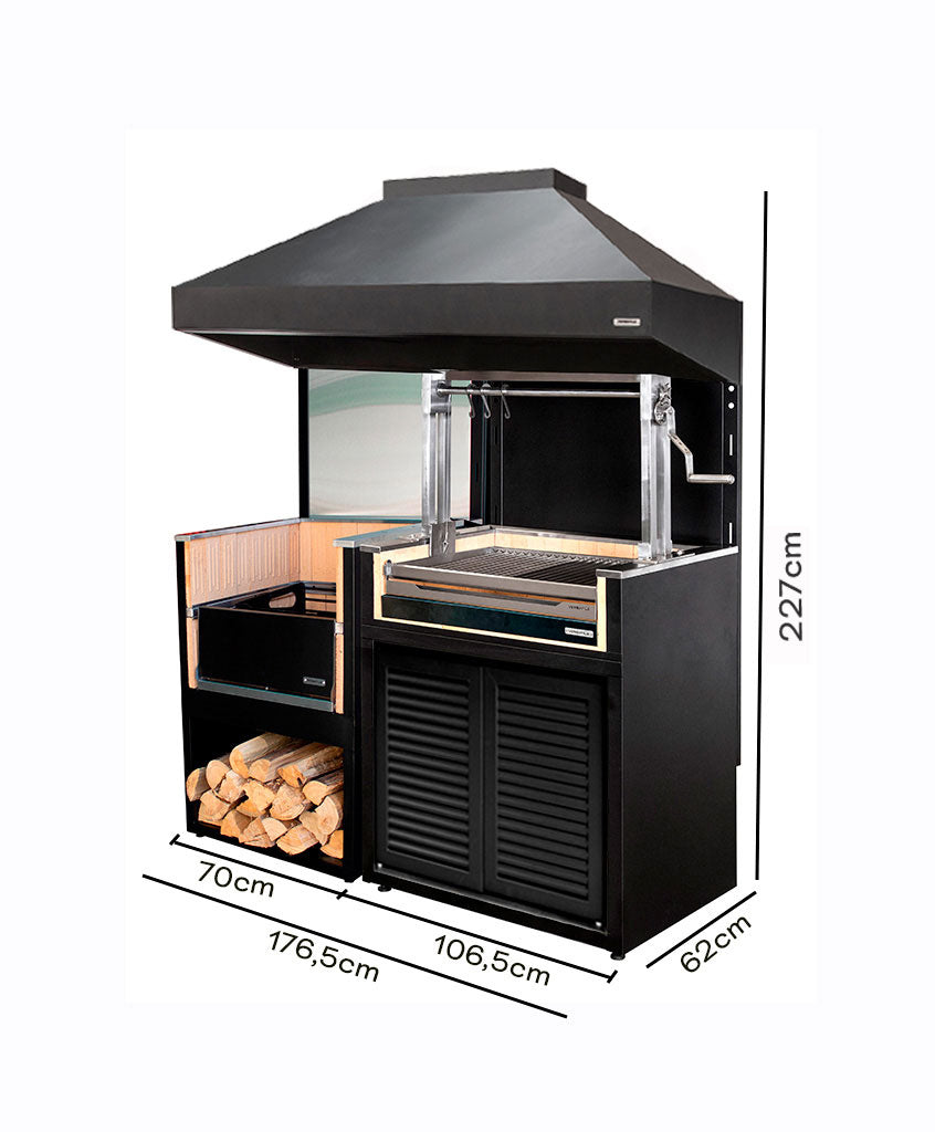Módulo Brasero + Parrilla Carbón