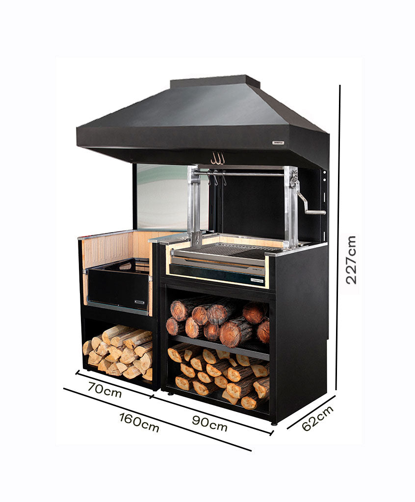 Módulo Brasero + Parrilla Carbón