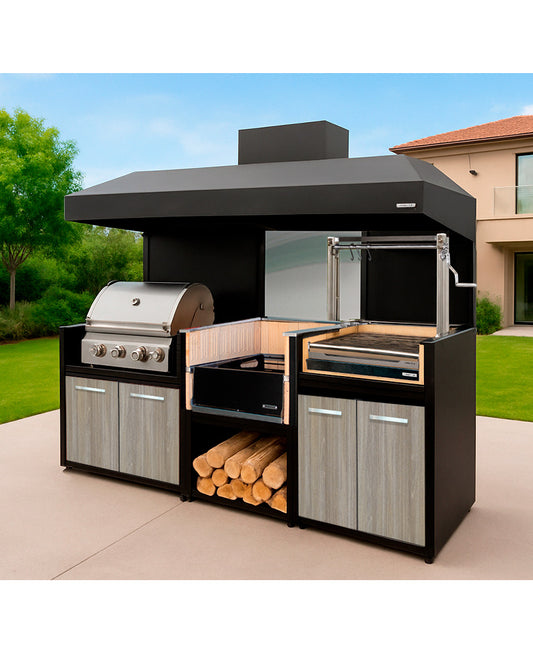 Pack Módulo Brasero y Gas + Parrilla Carbón