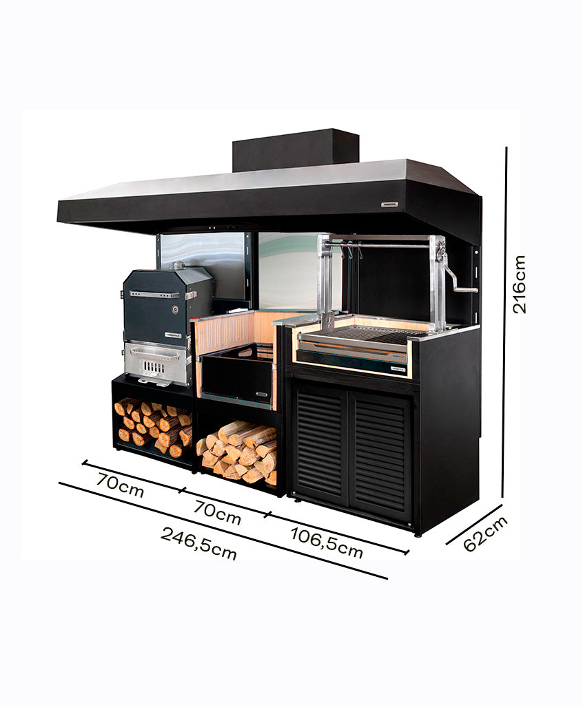 Módulo Brasero + Parrilla Carbón + Horno (Sale)