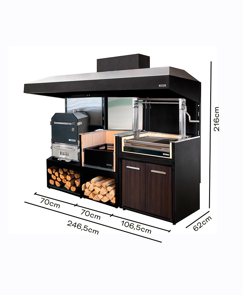 Módulo Brasero + Parrilla Carbón + Horno (Sale)