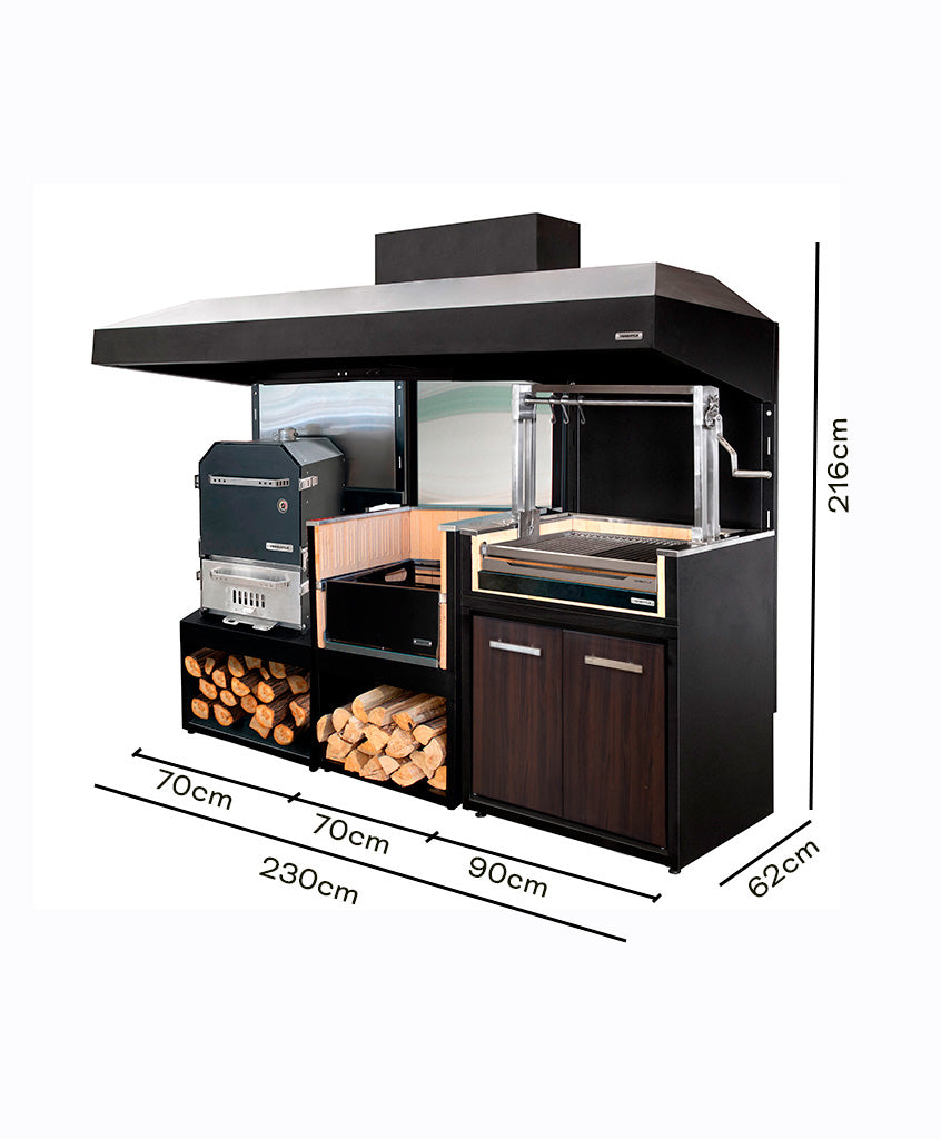 Módulo Brasero + Parrilla Carbón + Horno (Sale)