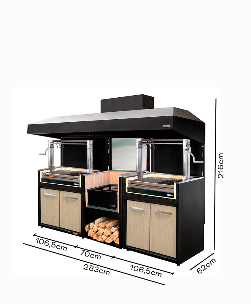 Doble Módulo Carbón + Brasero (Sale)