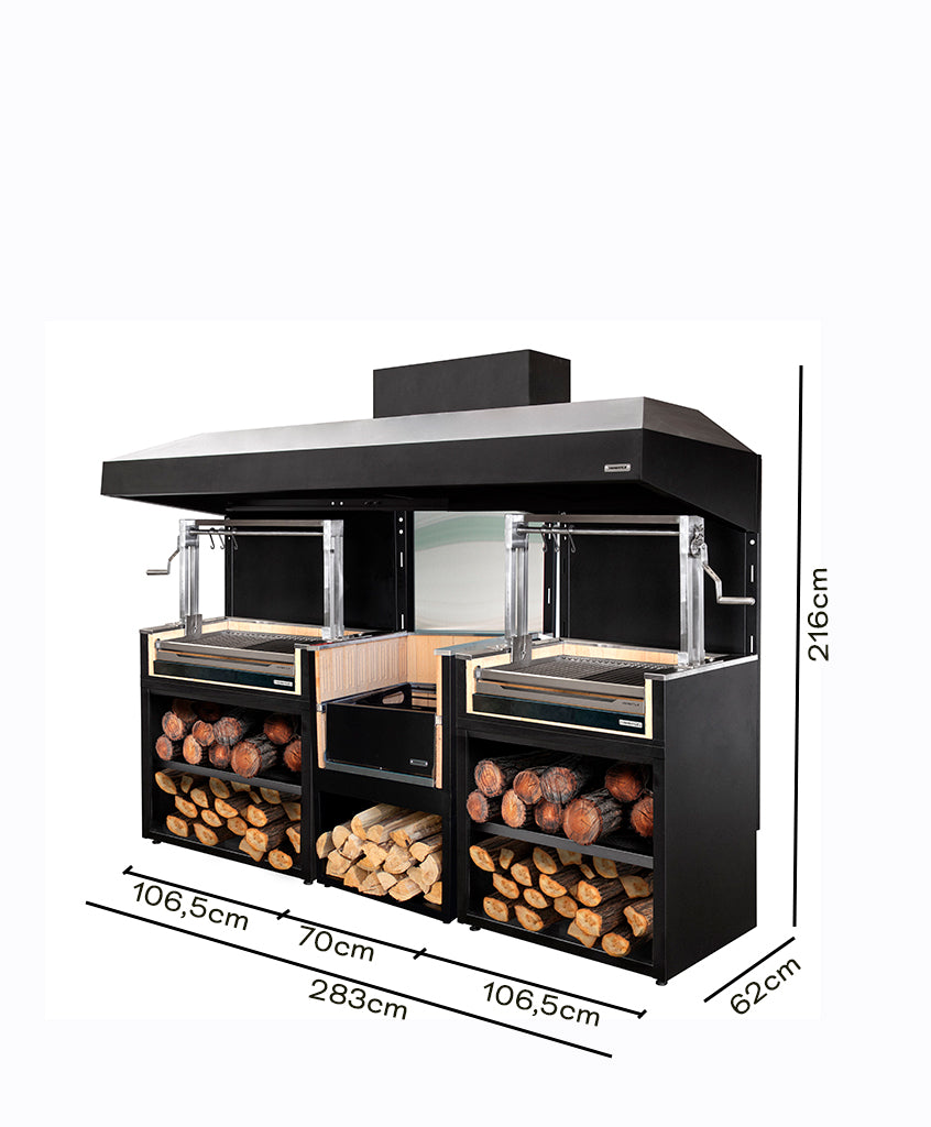 Doble Módulo Carbón + Brasero (Sale)