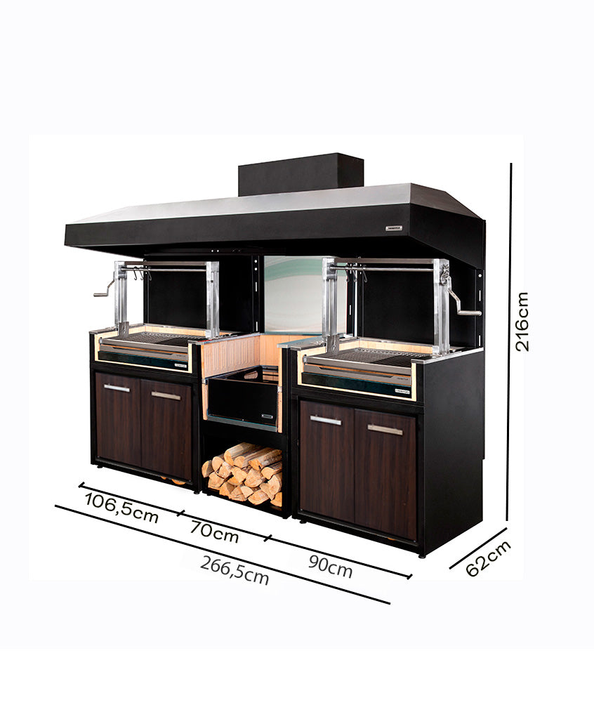 Doble Módulo Carbón + Brasero (Sale)