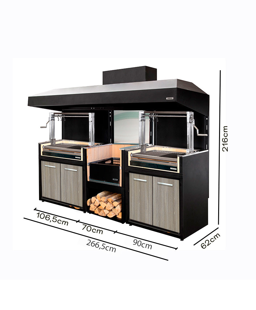 Doble Módulo Carbón + Brasero (Sale)