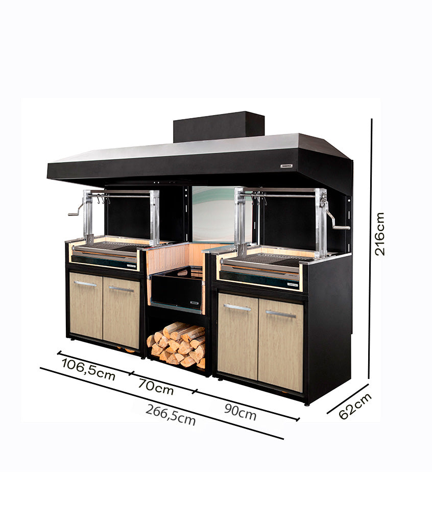 Doble Módulo Carbón + Brasero (Sale)