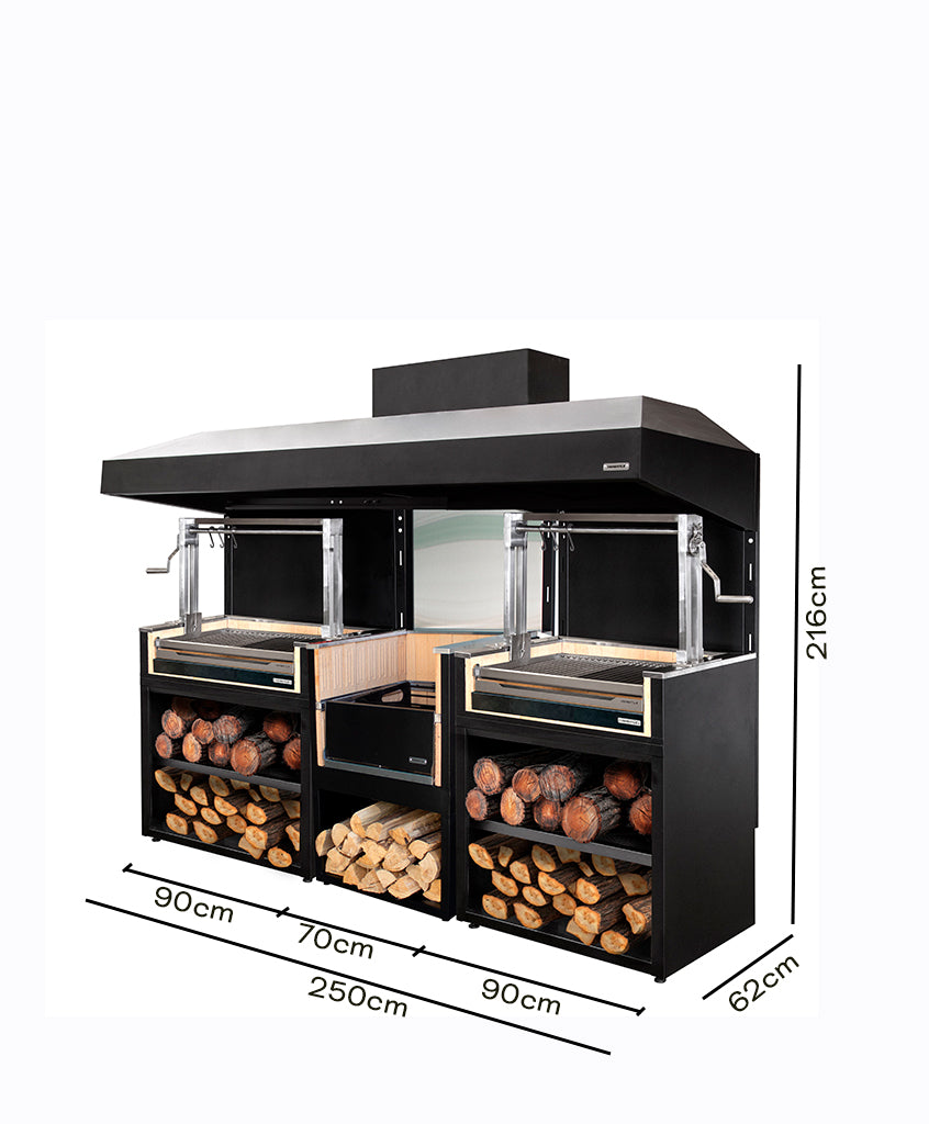 Doble Módulo Carbón + Brasero (Sale)