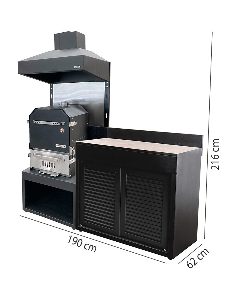 Módulo con  Horno + Módulo Base 1200 y opcional Lavacopas