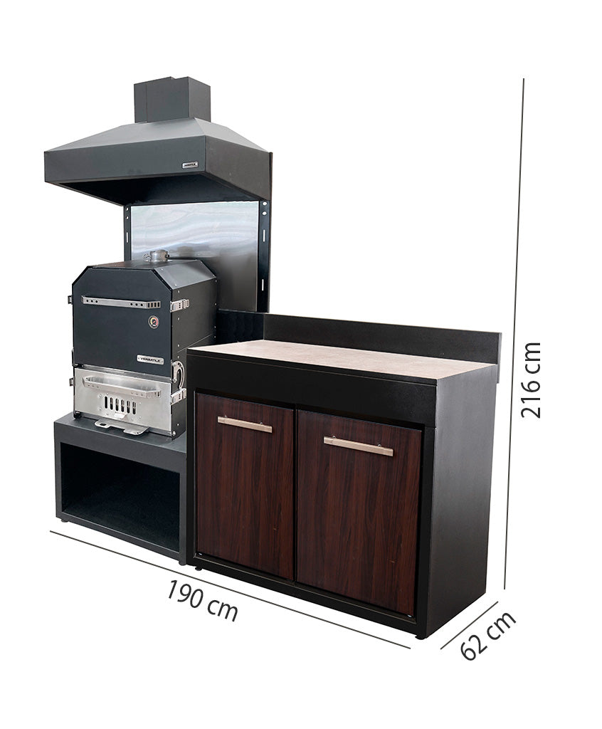 Módulo con  Horno + Módulo Base 1200 y opcional Lavacopas