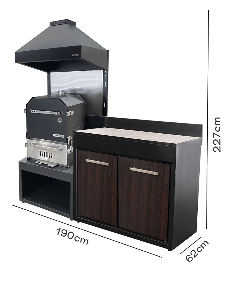 Módulo con  Horno + Módulo Base 1200 y opcional Lavacopas