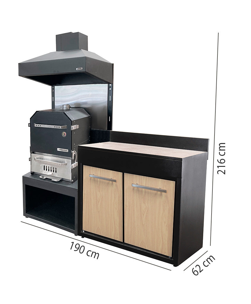 Módulo con  Horno + Módulo Base 1200 y opcional Lavacopas
