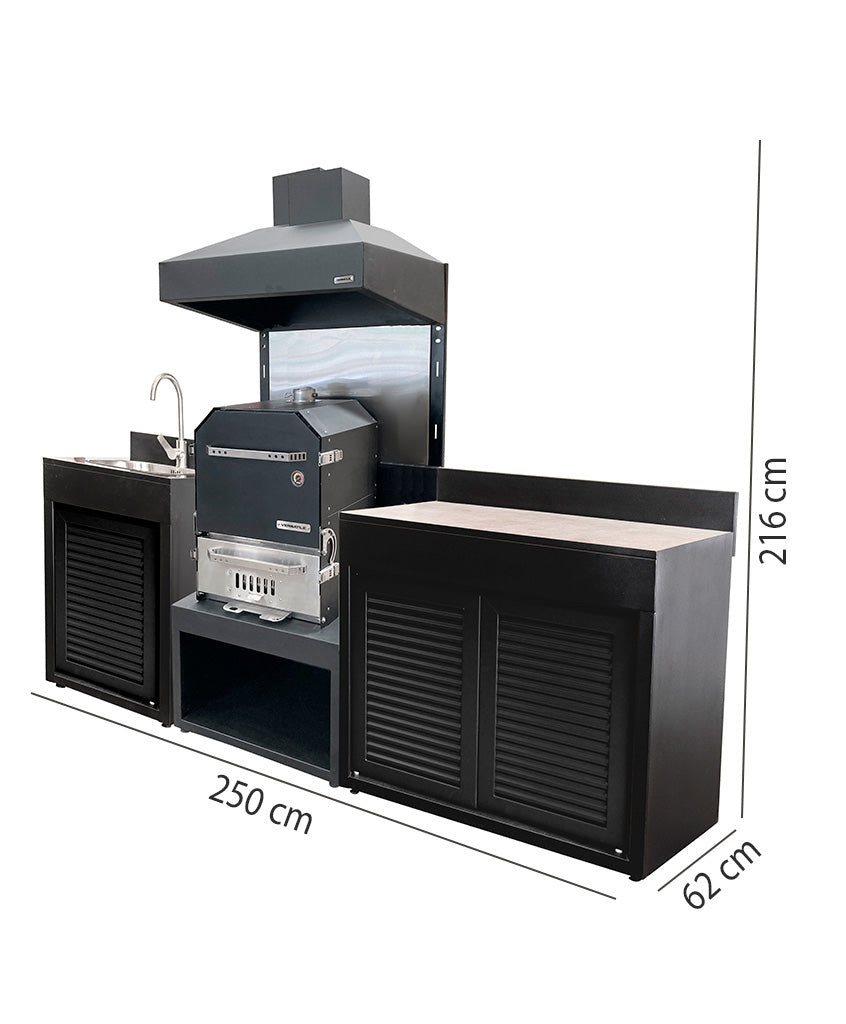 Módulo con  Horno + Módulo Base 1200 y opcional Lavacopas