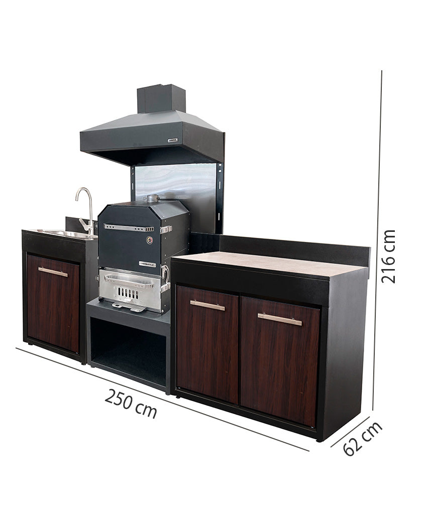 Módulo con  Horno + Módulo Base 1200 y opcional Lavacopas