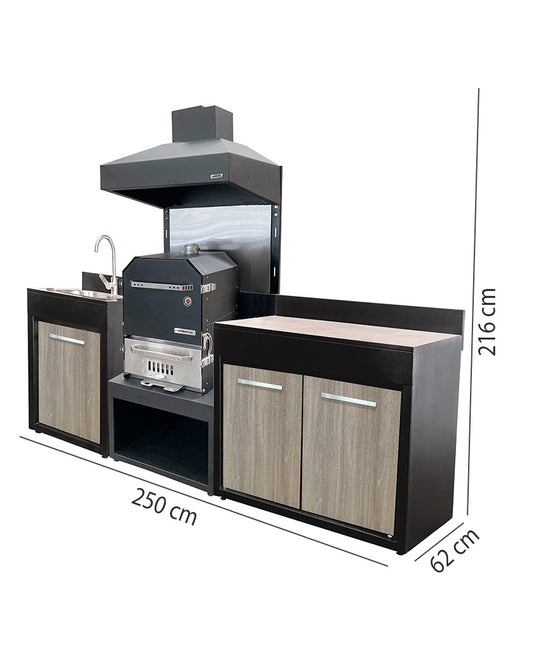 Módulo con  Horno + Módulo Base 1200 y opcional Lavacopas (Sale)