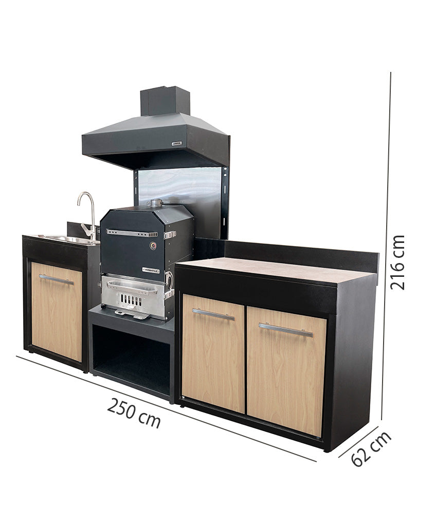 Módulo con  Horno + Módulo Base 1200 y opcional Lavacopas