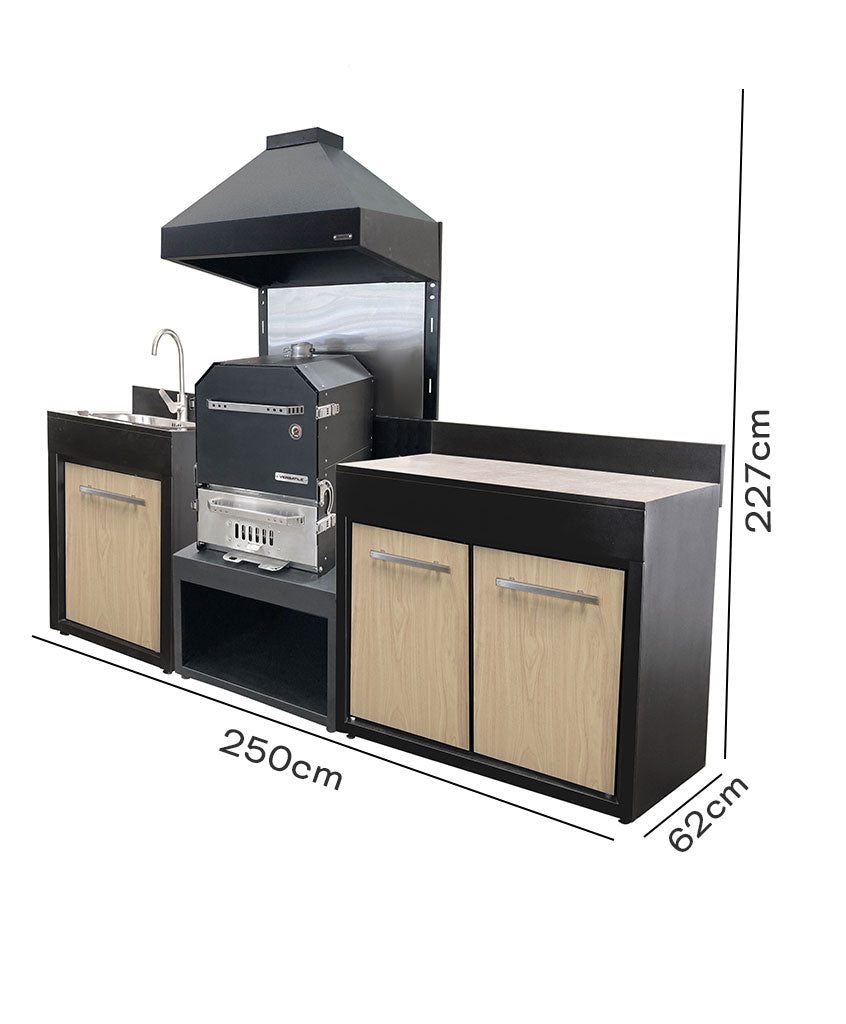 Módulo con  Horno + Módulo Base 1200 y opcional Lavacopas