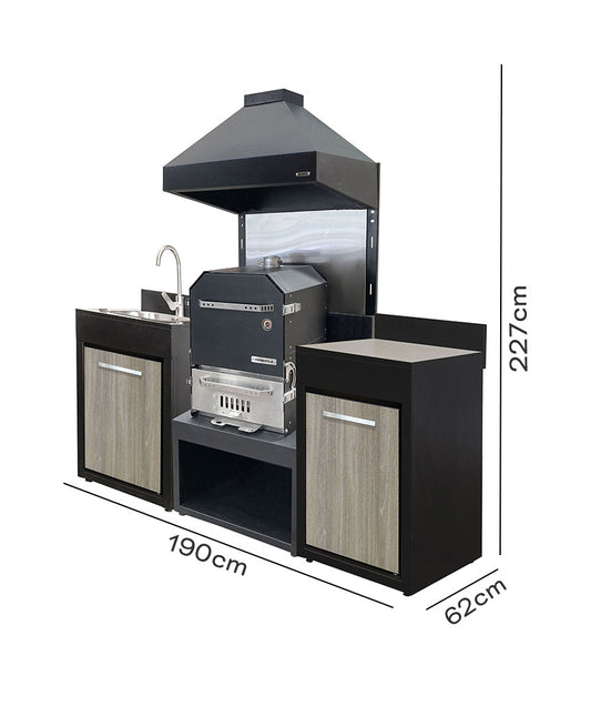 Módulo con Horno + Módulo Base 600 y  opcional Lavacopas