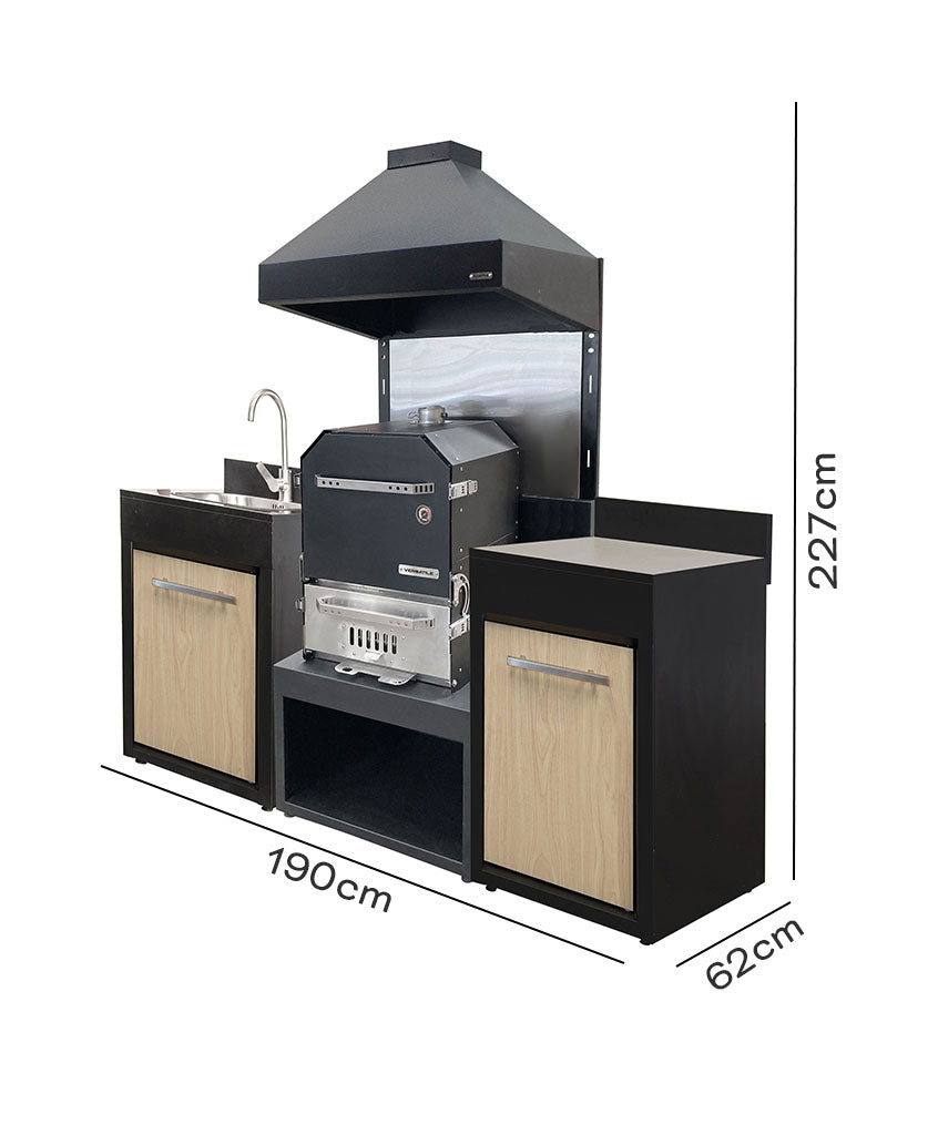 Módulo con Horno + Módulo Base 600 y  opcional Lavacopas
