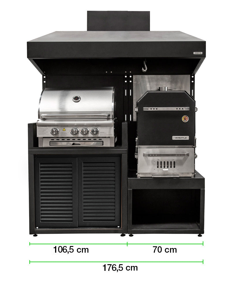 Pack Modulo  Parrillas Gas + Horno Ahumador
