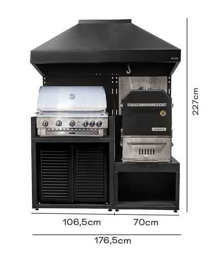Módulo  Parrilla Gas + Horno
