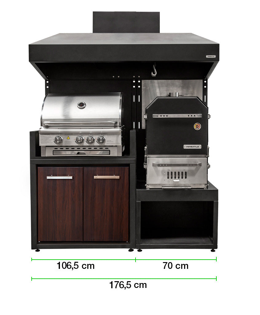 Pack Modulo  Parrillas Gas + Horno Ahumador