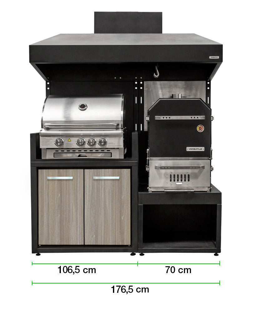 Pack Modulo  Parrillas Gas + Horno Ahumador