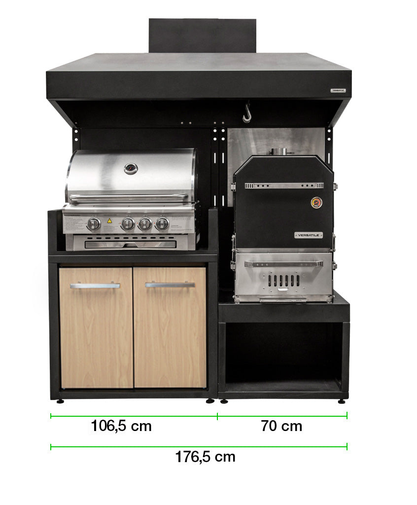 Pack Modulo  Parrillas Gas + Horno Ahumador