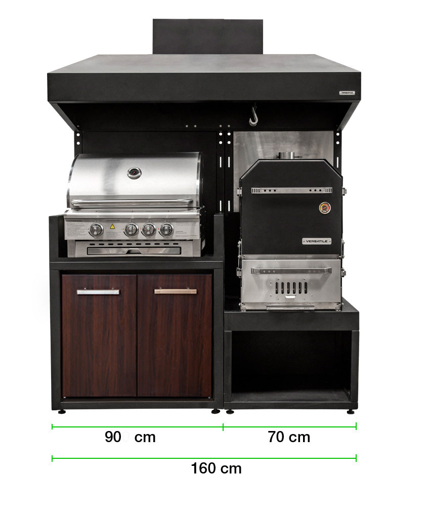 Pack Modulo  Parrillas Gas + Horno Ahumador
