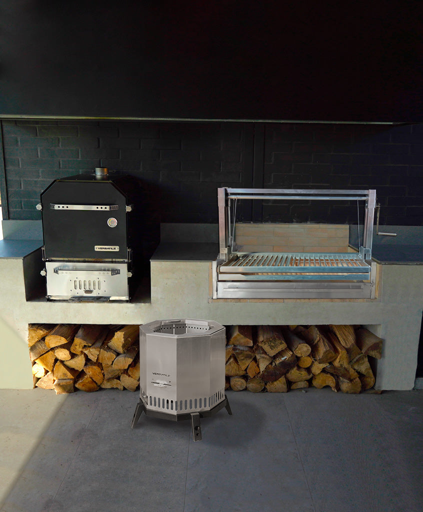 Parrilla Empotrable + Horno + Brasero con Base