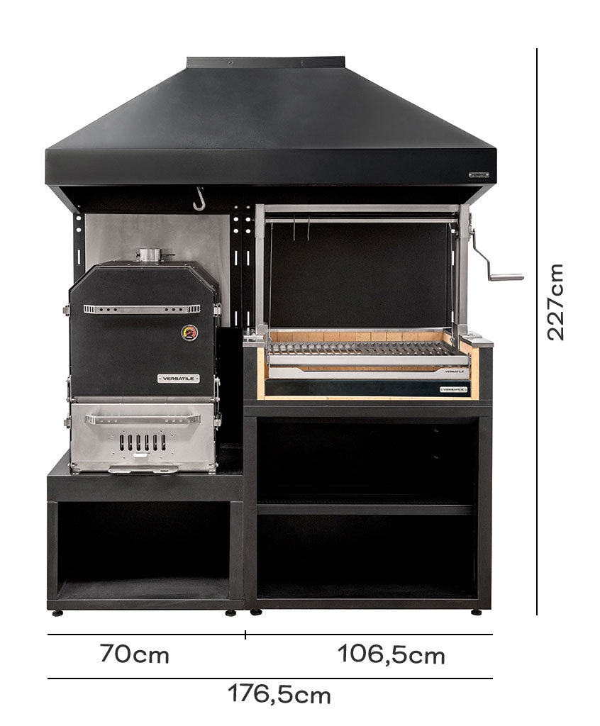 Parrilla Carbón + Horno Multifunción